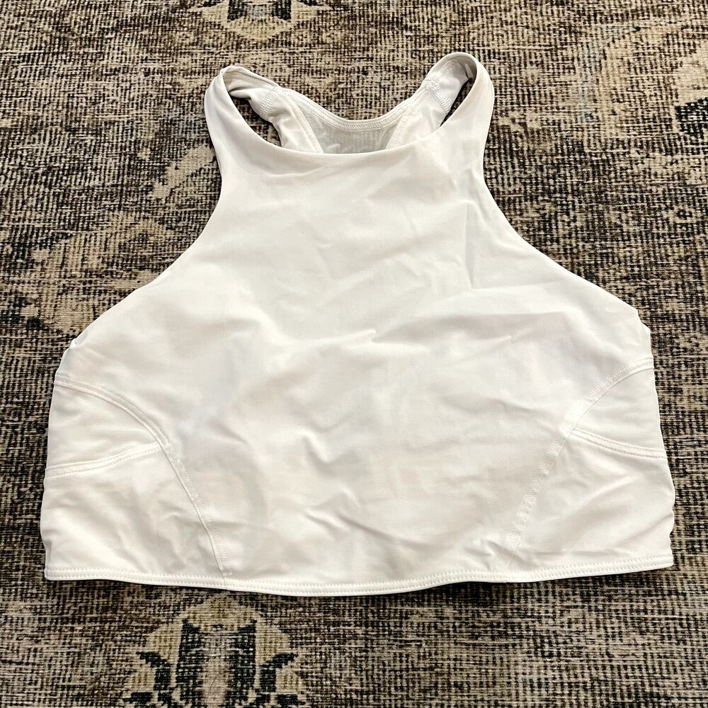 Lululemon Mesh-Back Train Bra *Medium Support, A/B Cup White Women's Size 8